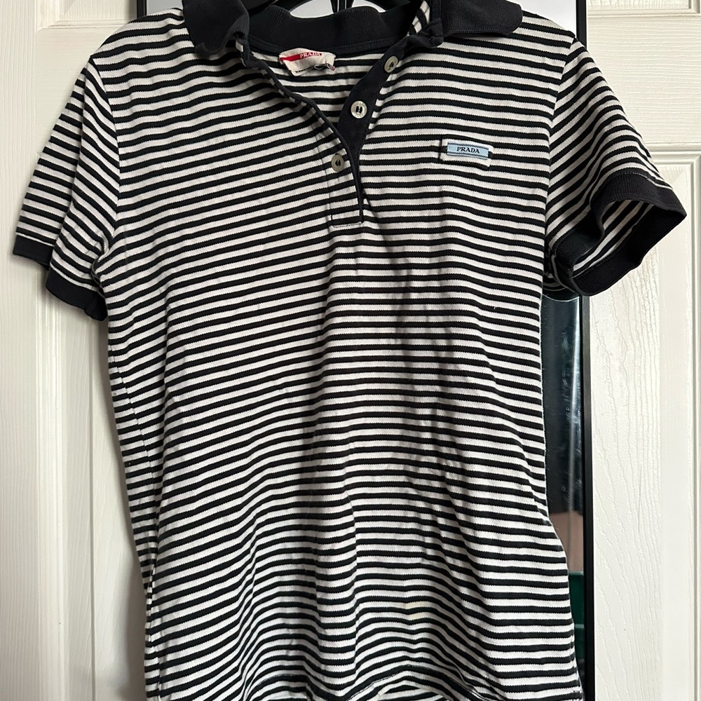 Striped Prada Polo Size S